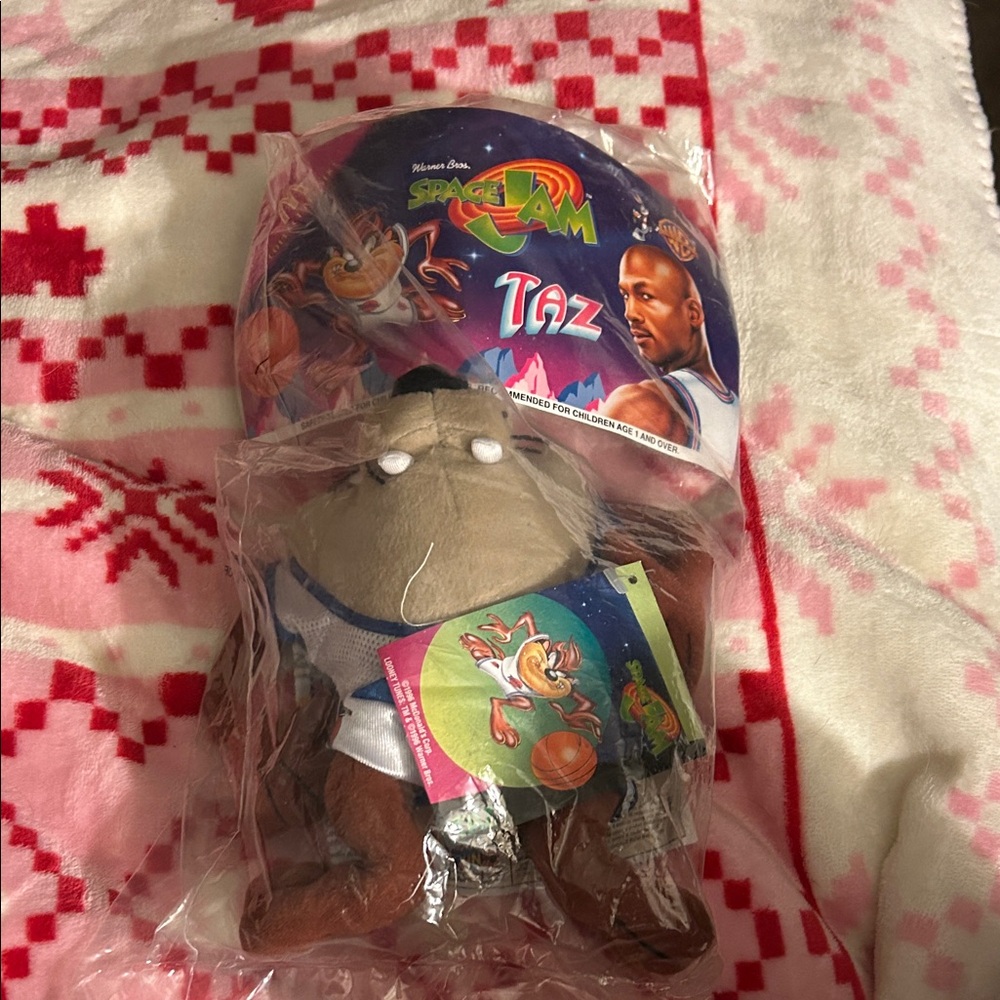 Space Jam Taz Plush Toy - Brown and White